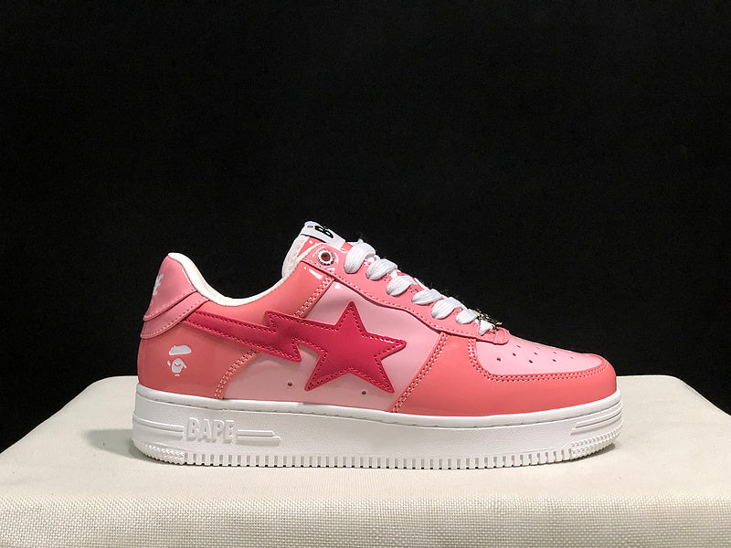 BAPE STA Low Pink Patent Sneakers